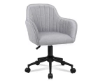 ALFORDSON Office Chair Fabric Armchair Alvis Light Grey