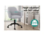 ALFORDSON Office Chair Fabric Armchair Alvis Light Grey