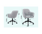 ALFORDSON Office Chair Fabric Armchair Alvis Light Grey