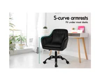 ALFORDSON Velvet Office Chair Orla Black