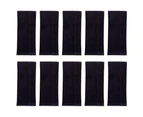 Salon Hair Towels 10 Pack - Fast Drying Towel for Hair, Hands, Face Use at Home, Salon, Spa, Barber black