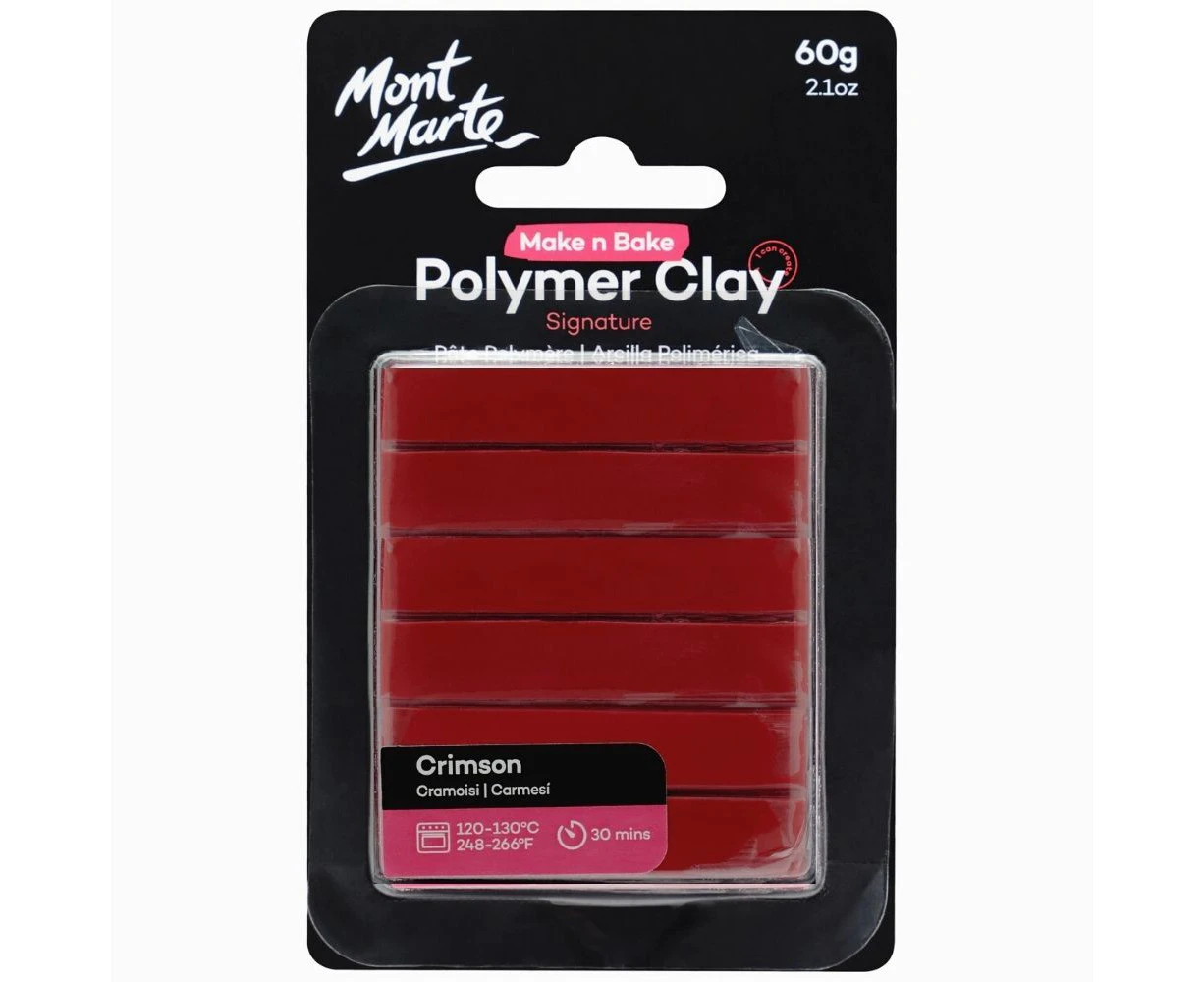 Mont Marte Make N Bake Polymer Clay 60g - Crimson