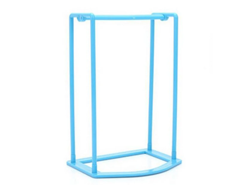 Clothes Hanger Organizer Convenient Space-saving PP Hanger Stacker Rack with Lifting Handle for Laundry-Blue unique value