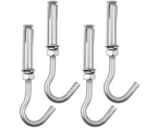 4-Pack Expansion Bolts M8 Anchor Bolt Hooks 304 Stainless Steel Bolts Open Hook Expansion Screw Bolts