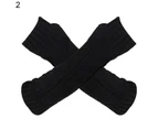 1 Pair Finger Gloves Long Sleeve Keep Warmth Knitted Fabric Thumb Holes Women Gloves for Outdoor-2 unique value