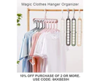 Magic Space Saving Clothes Hangers Multifunctional Smart Closet Organizer Premium Wardrobe Clothing Cascading Hanger 9 Slots, Innovative Design-8 Pack