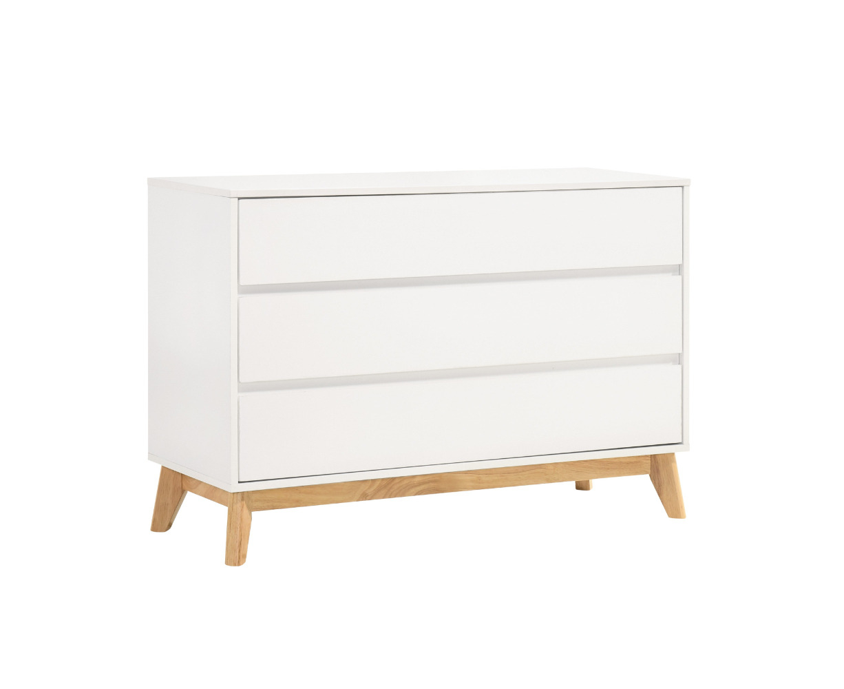 Kodu Ariah Chest 3 Drawers Lowboy Dresser white | Catch.com.au