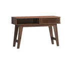 Kodu Clancy Console Unit Hallway Entryway Table 1 door walnut woodgrain