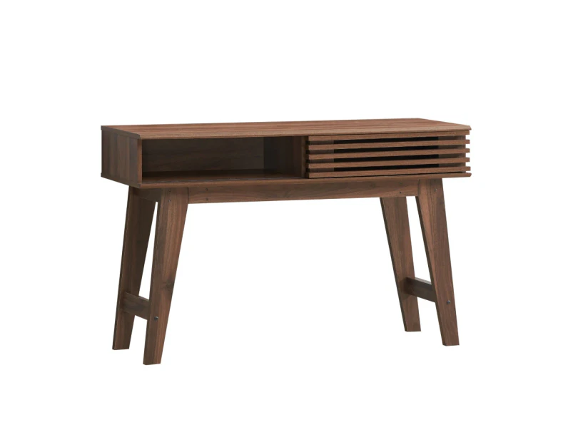 Kodu Clancy Console Unit Hallway Entryway Table 1 door walnut woodgrain