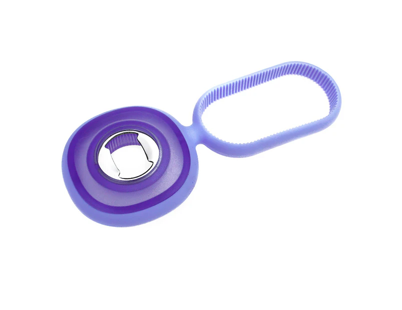 Useful Bottle Opener Lightweight Easy Grip Jar Silicone - Purple
