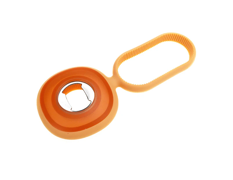 Useful Bottle Opener Lightweight Easy Grip Jar Silicone - Orange