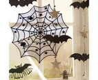 2 Pcs 40Inches Black Spider Web Pattern Round Table Cover for Halloween Decoration black_40in diameter