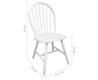 291745 2/4/6 pcs Wooden Dining Chairs Round White