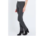 W.Lane Pull On Slim Legs Full Length Ponte Pants - Womens - Grey Marl