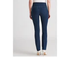 W.Lane Comfort Slim Leg Full Length Jeans - Womens - Dark Wash