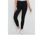 Katies Full Length Ponte Pants - Womens - Black