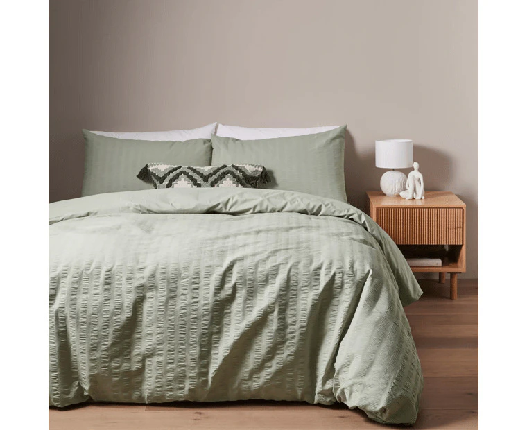 Target Greer Seersucker Quilt Cover Set - Green