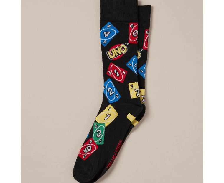 Swag Licensed Crew Socks - Uno - Black