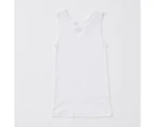 Target 3 Pack Organic Cotton Girls Vests - White