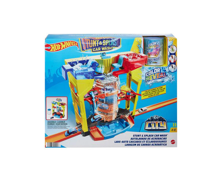 Hot Wheels Stunt Splash Car Wash Playset