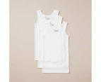 Target 3 Pack Organic Cotton Vests - White