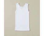 Target 3 Pack Organic Cotton Singlets - White