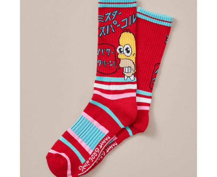 Swag Licensed Sports Socks - Mr Sparkle - Red