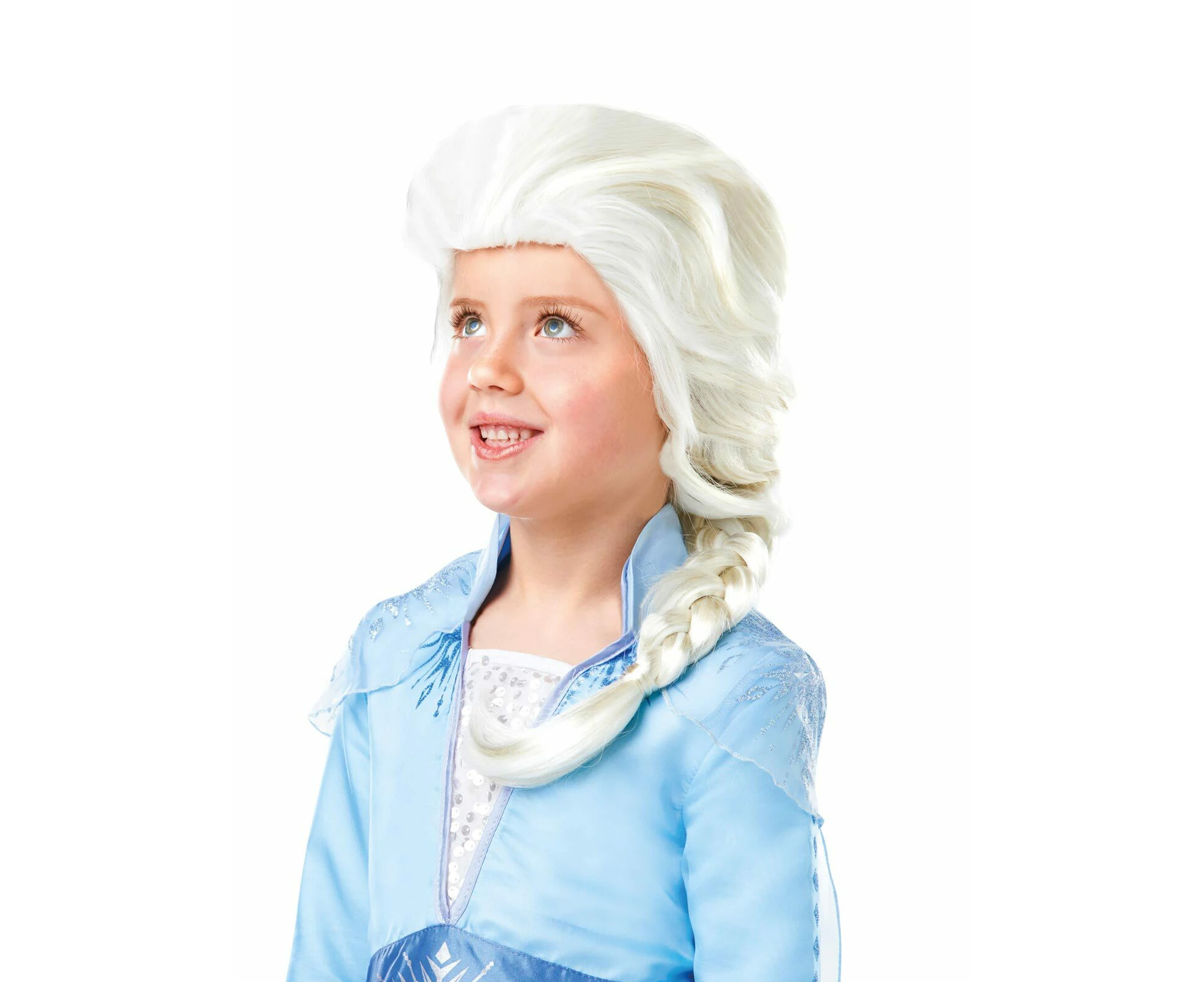 Disney Frozen 2 Elsa Wig Kids/Child White Blonde Braided Hair Dress Up Costume