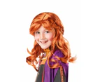 Disney Frozen 2 Princess Anna Wig Kids/Child Auburn Hair Dress Up Accessory