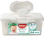 HUGGIES Baby Wipes Fragrance Free Baby Wipes Pop-Up Tubs, 64 Wipes