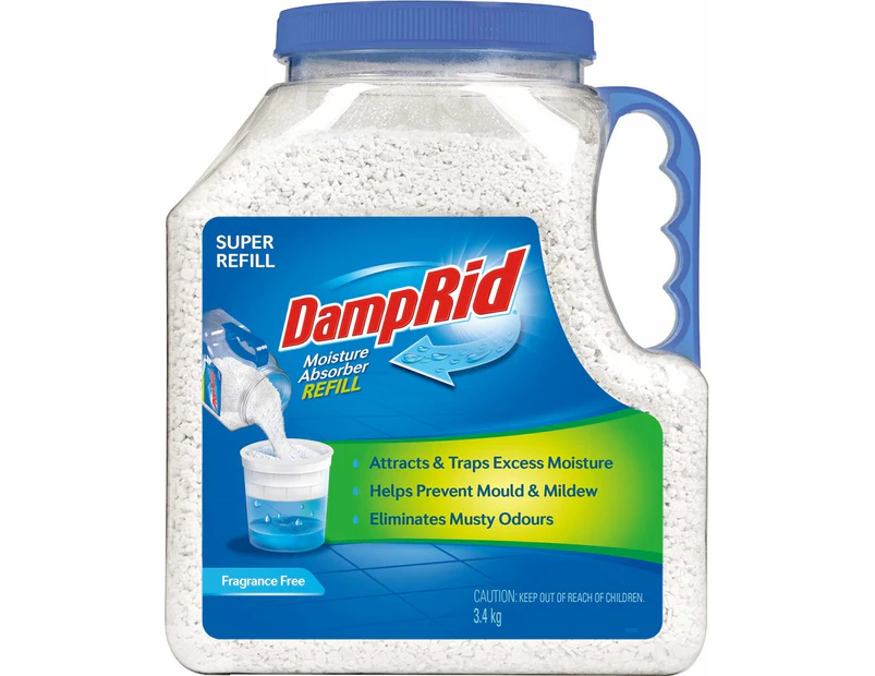 DampRid Moisture Absorber Super Refill Fragrance Free, 3.4 kg