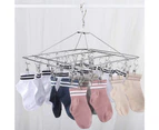 60 Pegs Stainless Steel Sock Underwear Hanging Drying Rack