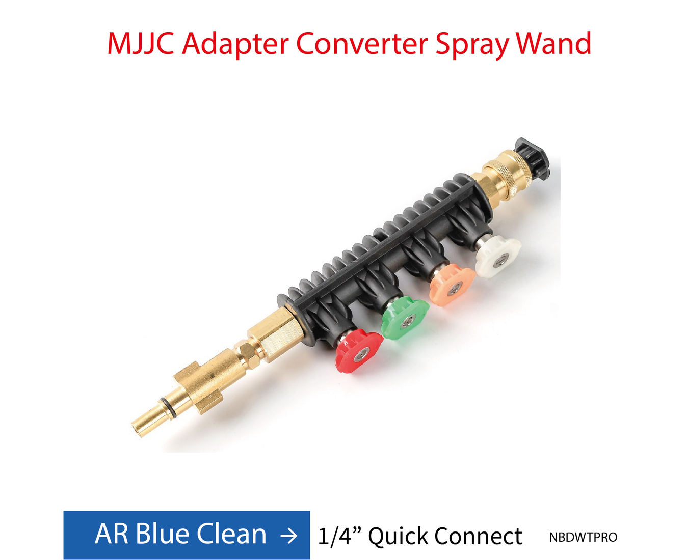 MJJC Adapter Conversion Converter Spray Wand with 5 Spray Tips & Holder