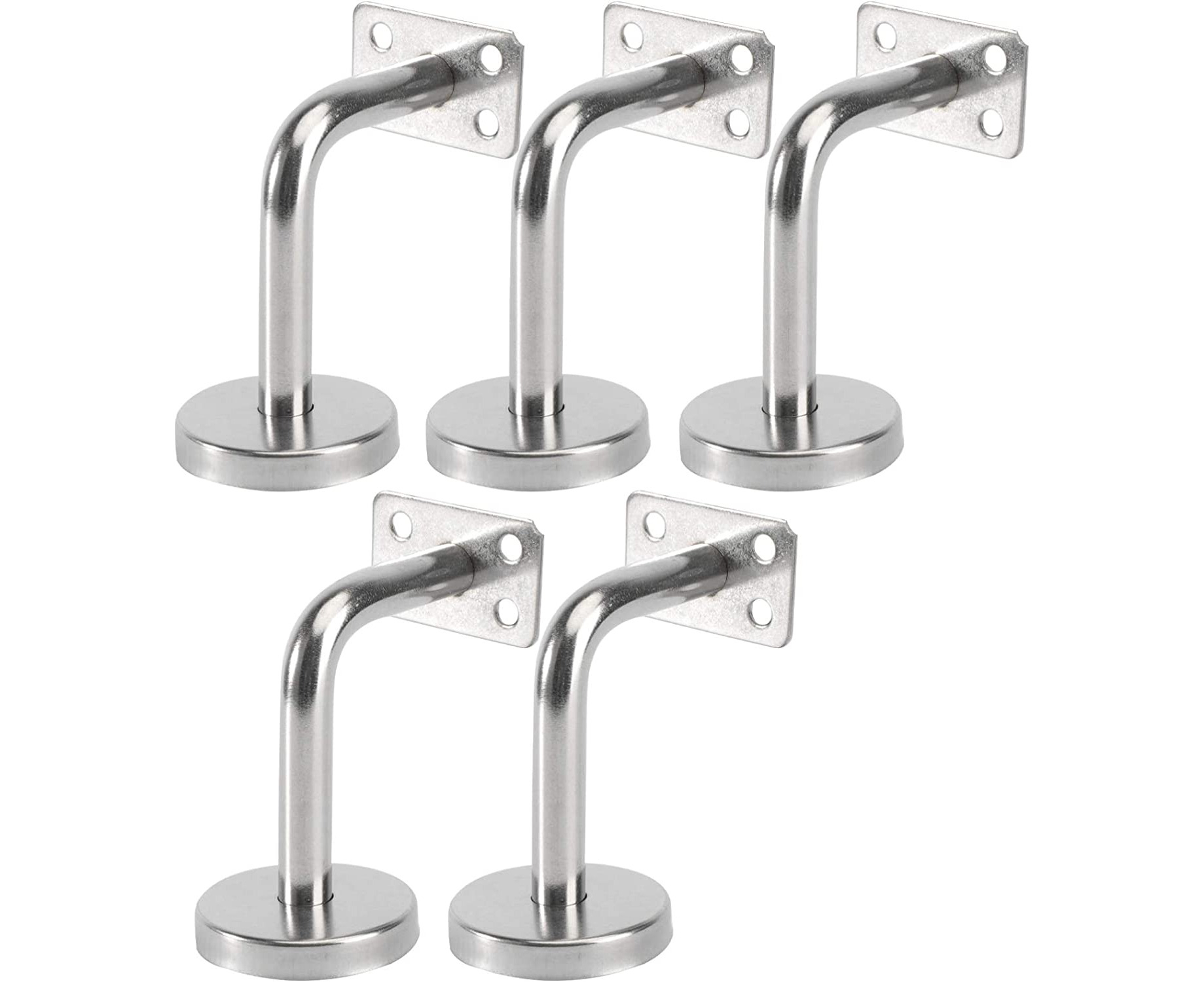 Set of 5 Stainless Steel Handrail Bracket - Wall Mounted Handrail ...