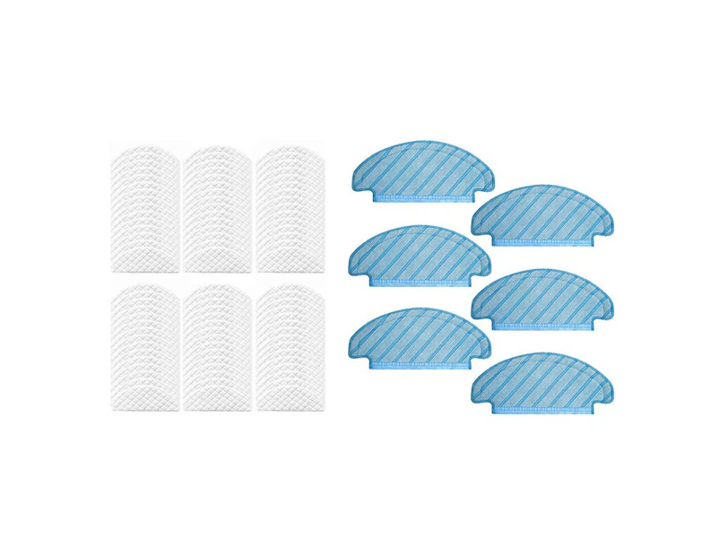6 Pcs Cleaning Wipes Mopping Cloth Pads & 90 Pcs Disposable Rags for Ecovacs Deebot