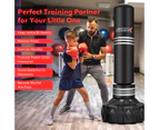 Costway 1.7m MMA Boxing Punching Bag UFC Low Kick Training Punchbag Fast Rebound Stand w/Shock Absorber&Fillable Base