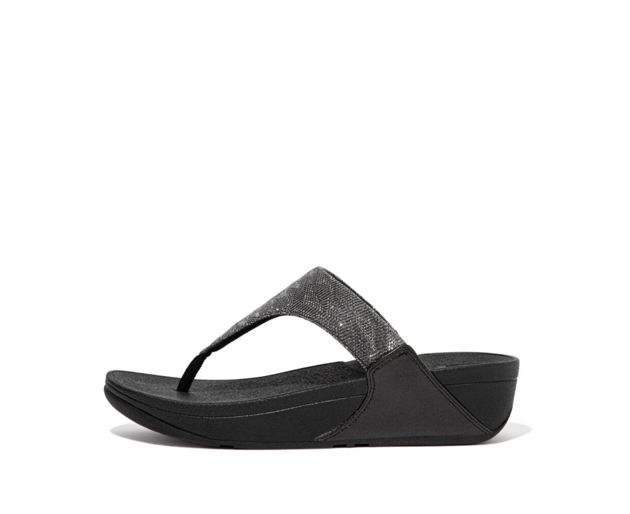 FitFlop Women's 9 Twiss Flip-Flop Sandals Black Leather, Toe Post,  MicroWobble | eBay