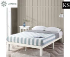 Zinus Moiz Timber Bed Frame Base White - King Single