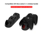 Controller Handle Charger Stable Output Fast Charging ABS Dual USB Game Controller Handle Charger Dock for Xbox Series X/S - Black