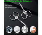 Nose Hair Scissors and Eyebrow Scissors Set, 2PCS Beauty Scissor for Ear Hair, Mustache/Beard Trimming, Straight