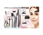 Eyebrow Razor, 11 in 1 Eyebrow Kit, Multipurpose Exfoliating Tool Face Razors for Women, Including Facial Trimmer Shaver