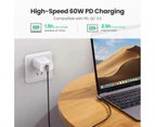 UGREEN 60W Right Angle USB C to C Cable PD Fast Charging For Samsung Huawei Google Pixel Nylon Braided Cable 2m