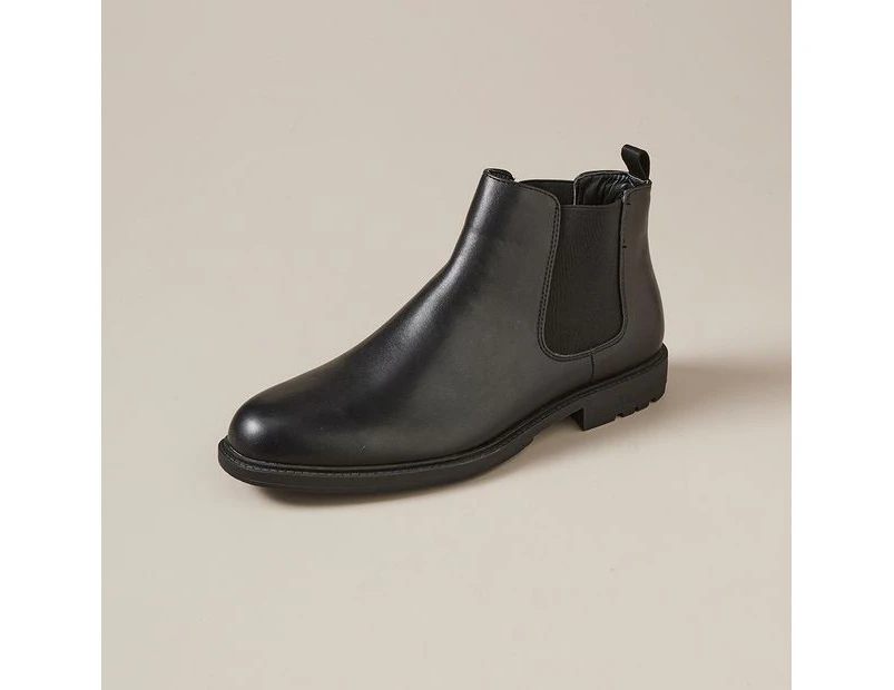 Target Mens Cleated PU Chelsea Boots - Troy - Black