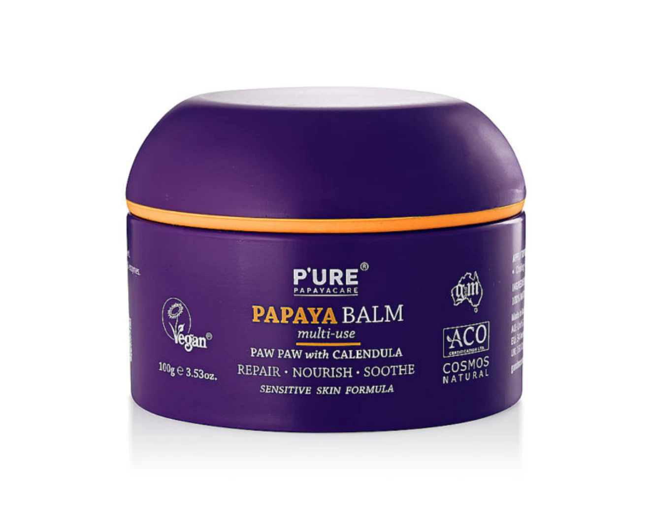 P'URE Papayacare Papaya Balm MultiUse (Paw Paw with Calendula) 100g