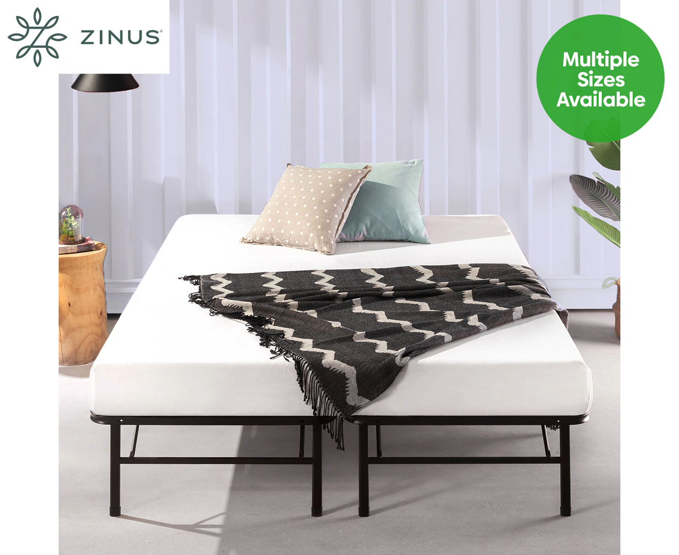 Zinus Black Metal Smartbase Folding Bed