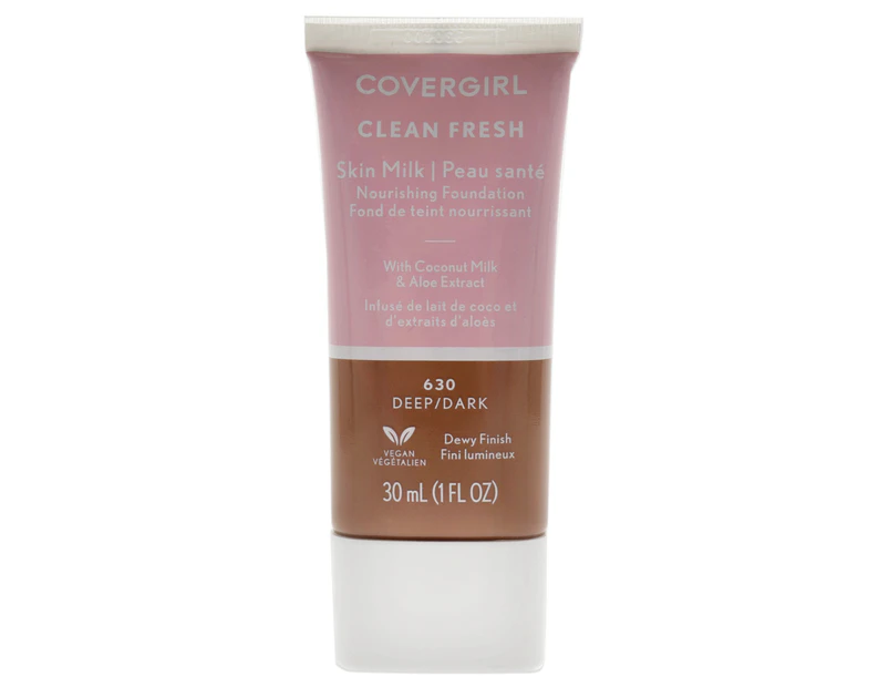 CoverGirl Clean Fresh Skin Milk Foundation - 630 Deep Dark For Women 1 oz Foundation