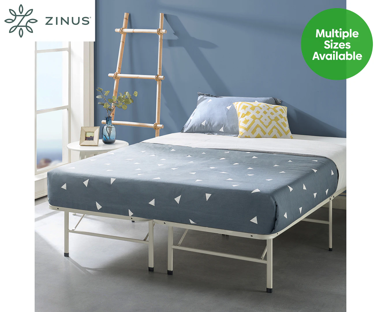 Zinus White Metal Smartbase Folding Bed