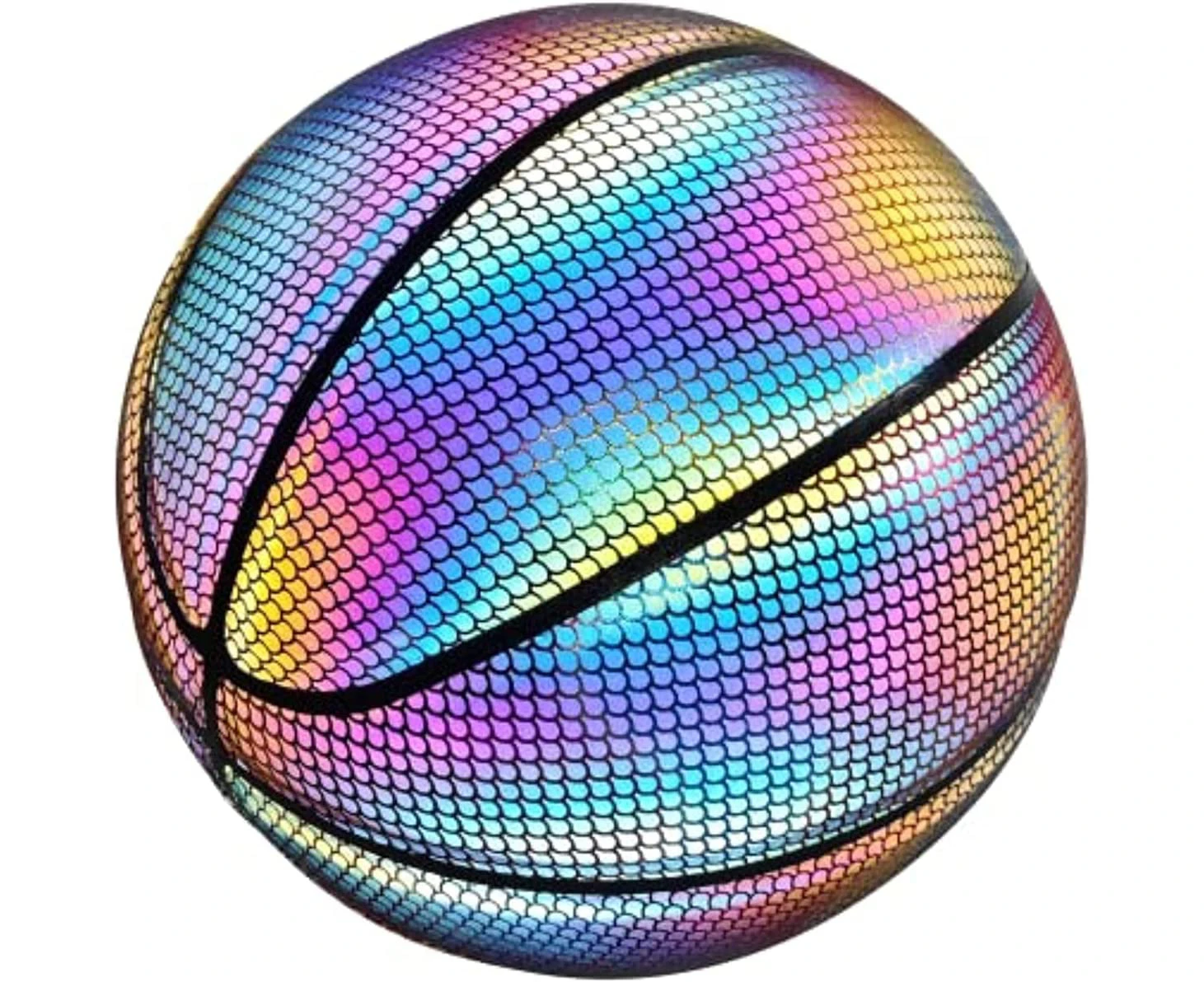 Sporting Goods Glowing Reflective Basketball, Basketball Size 7 Glow in The Dark for Training, Indoor, Outdoor, and Night Games