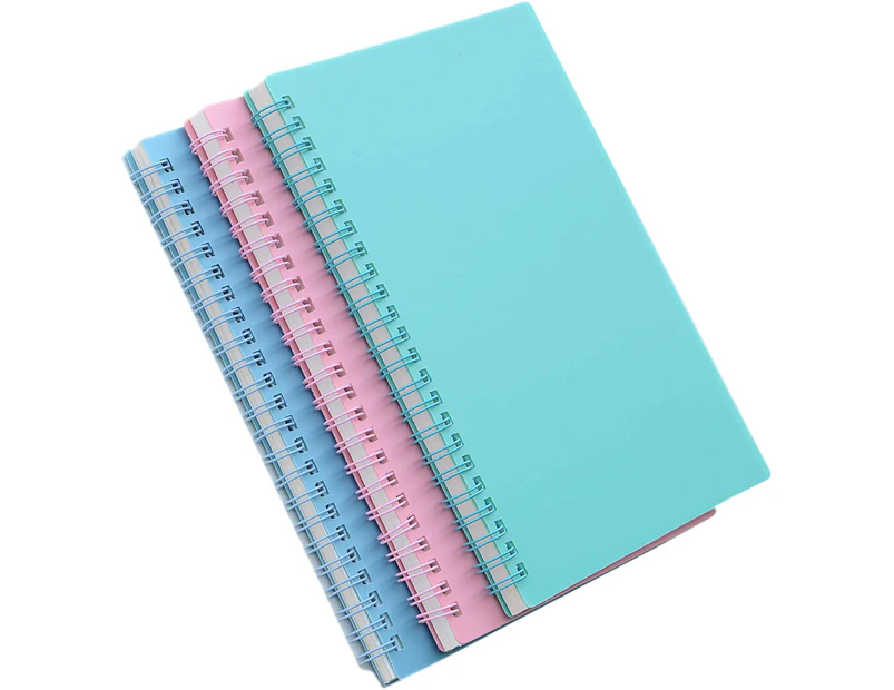 3 Pack Ruled Notebook Spiral Notebook Journal Notebook 160 Pages 80Gsm Thick Ruled Paper With Plastic Hard Cover (A5)