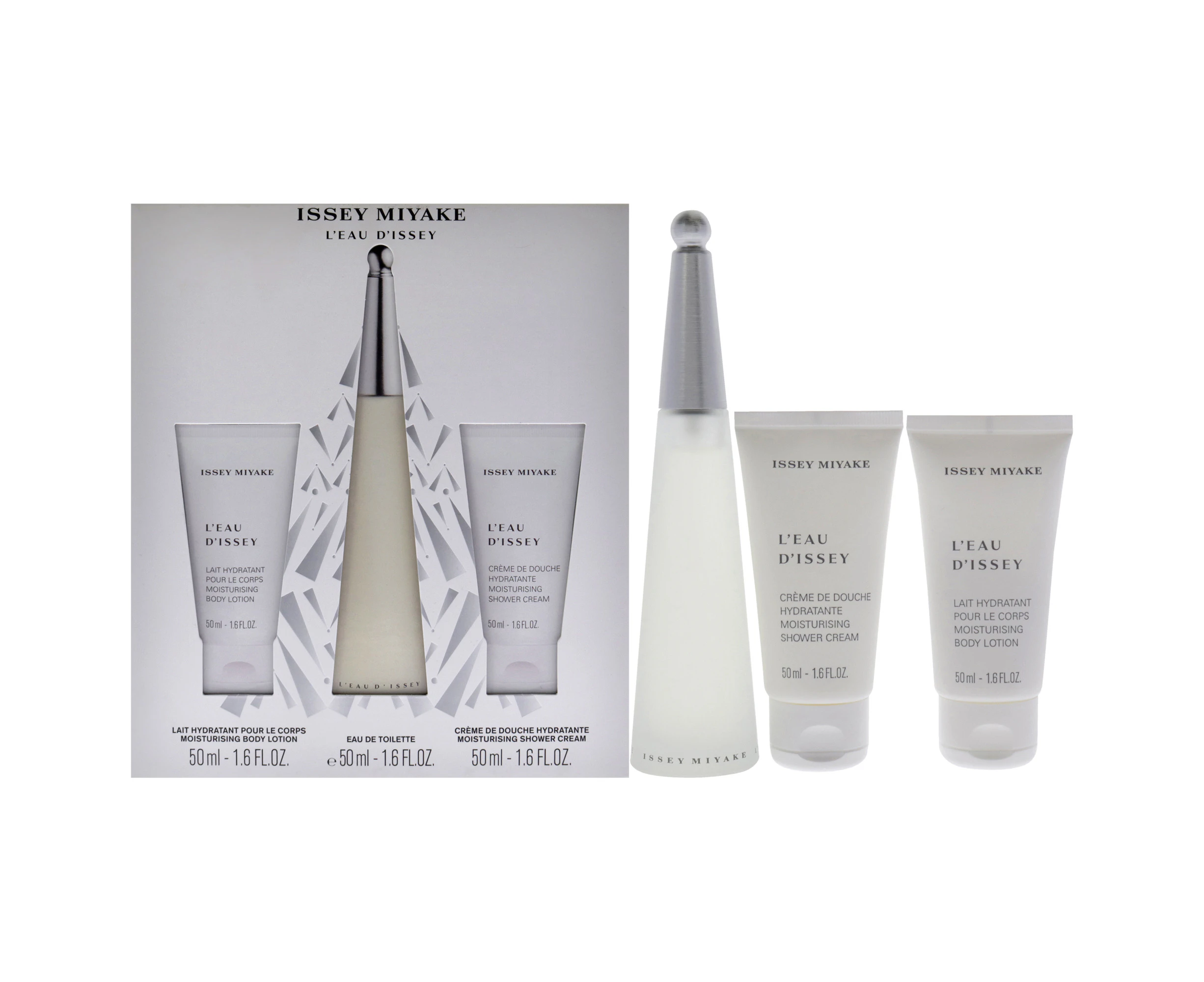 Issey Miyake Leau Dissey For Women 3 Pc Gift Set 1.6oz EDT Spray, 1.6oz Shower Cream, 1.6oz Body Lotion Variant Size Value 3 Pc Gift Set